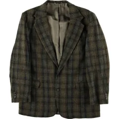 古着 エディーバウアー Eddie Bauer チェック柄 ウールテーラードジャケット USA製 メンズXL相当/eaa588049