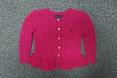 90 ポロ キッズ ケーブル ニット カーディガン