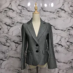 美品<!-利用不可文字-!>　ミニマムミニマム　MINIMUM MINIMUM レディース　ジャケット　【2】　グレー　白　黒　リボン　上品　キレイ　かわいい　大人　オシャレ　春　秋