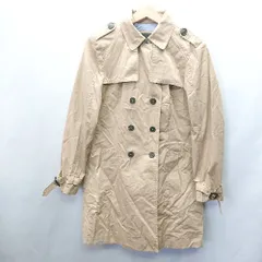 ◇ ◎ ZARABASIC ザラベーシック 膝丈 首元ホックあり 長袖 トレンチコート サイズL ベージュ レディース E  【1404240002920】