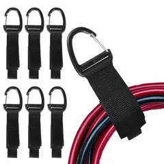 新品 Haojiaho 結束バンド 延長コードオーガナイザー バックルストラップ 収納ストラップ 壁掛け用の三角形バックル付き 作業用延長コード、ケーブル、ワイヤー、ロープ、ホース、 家庭用ワイヤー綴じベルト 自宅・ガレージ・作業場の整理に 万能フック収納バン