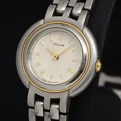 稼働 良品 シチズン QZ ECLAIR 2931-295692 ラウンド アイボリー系文字盤 レディース腕時計 YUM  2000000 NSK