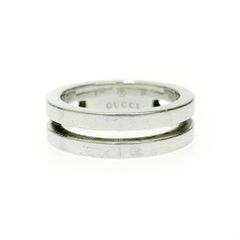 【中古】【箱付き】 GUCCI グッチ シルバー ロゴ ダブルライン リング 5.6g 925刻印 415164 リング・指輪