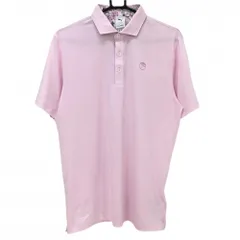 【超美品】プーマ×アーノルドパーマー 半袖ポロシャツ ピンク シリコンロゴ 胸糸引き メンズ US-S ゴルフウェア PUMA