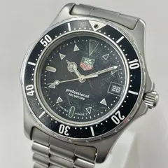 【中古品】タグホイヤー　TAGHEUER　973.006F　プロフェッショナル200　メンズ　腕時計　動作品　デイト　ブラック　ヴィンテージ　アンティーク