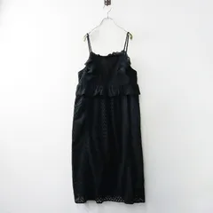 美品 2025SS ツハルバイサマンサモスモス TSUHARU by Samansa Mos2 SM2 オーバーレースキャミワンピース M ブラック┃【2400014618259】