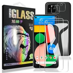 Google Pixel 4a 5G フィルム 【2+2枚セット- AGC旭硝子 - 高 品質】 対応 pixel 4a 5g ガラスフイルム 【2枚】+ レンズ保護フィルム 【2枚】 ピクセル4a 5g 液晶保護フィルム pixel4a5g 強化ガラス 【 