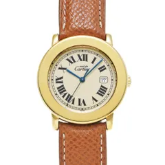 わい_2nd 品 【可動保証書付】カルティエ マストロンド Cartier】カルティエマストロンド SMアイボリーローマ 保証書付き