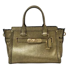 ■COACH【コーチ】36497/メタリックペブルレザー 2WAYバッグ A24-934