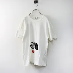 プレイ コムデギャルソン PLAY COMME des GARCONS × ノースフェイス THE NORTH FACE コラボ Tシャツ M｜ホワイト【2400014579949】