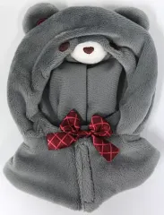 【中古】ぬいぐるみ くま(グレー) 着せ替えポンチョ 「くじ引き堂 文豪ストレイドッグス 着せ替えっこぬいぐるみくじ」 C-4賞