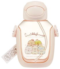 어린이 용 원 푸시 빨대 물통 재미 가게 소녀 스미코 걸레 530ml 빨대 포함 PDSH6DX-A 물통 (skater) 스케이터