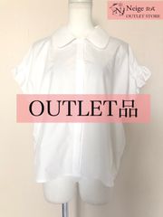【アウトレットNeige公式】Neige、ブラウス、丸襟、シャツ、BL50723WH