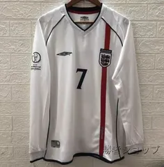 新品未使用正規品 UMBRO イングランド代表ベッカムギリシャ戦 マッチデイ刺繍 Umbro イングランド代表 ホワイトシャツ ビンテージ 2006