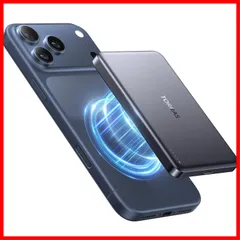 【即発送】10000mAh 大容量 MiniMag モバイル バッテリー MagSafe対応 15W急速充電 マグネット式 TORRAS ワイヤレス充電器 マグセーフPD22.5W 2台同時充電 iPhone12～17 対応（スペースグレー）