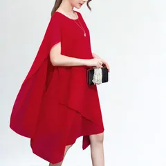 ドレス パーティードレス 結婚式 おしゃれ 赤 かわいい 発表会 ワンピース