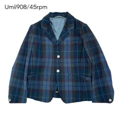 umii908 モヘア ノーカラー ジャケット チェック サイズ1 45rpm 2025年