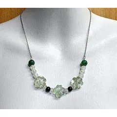 天然石 ファションネックレス フローライト他　