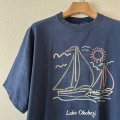 OARSMAN Lake Okoboji Tシャツ 半袖 プリントTシャツ NAVY XL