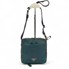PRADA ミニショルダー 希少 ナイロン プラダ 三角プレート テスート ショルダーバッグ グリーン