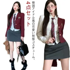 女の子 学生 JK制服 上下セット 4点セット 白シャツ 制服 韓国 タイトスカート パンツ 制服 長袖 ネクタイ 女子高校生 高校生 中学生 学生服 入学式 卒園式 スクール コスプレ衣装 コスチュ#mjx4988