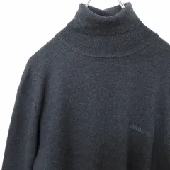 ヴェルサーチ VERSACE JEANS COUTURE タートルニット セーター ロゴ刺繍 w900282ssのサムネイル