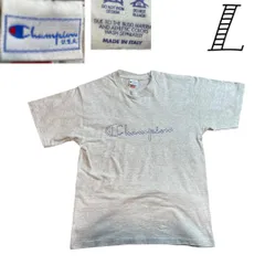 90s イタリア製チャンピオンTシャツシングルステッチLヘザーグレー　NT00628