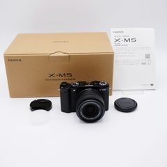 【ほぼ新品/ショット数176回】FUJIFILM X-M5 ブラック レンズキット XC 15-45mm F3.5-5.6 OIS PZ 箱/説明書/レンズキャップ/ボディキャップ付き