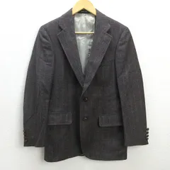 H■USA製■チャップス/CHAPS RalphLoren チェック柄 テーラードジャケット ツイード ヴィンテージ 秋冬/茶/MENS■35【中古】