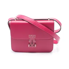 カルティエ CARTIER ショルダーバッグ ドゥーブルC ドゥ カルティエ マゼンダ レザー ドゥーブルC ドゥ カルティエ ミニショルダーバッグ レディース Used Aのサムネイル