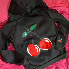 ハンドメイド　BIGチェリー　パーカー