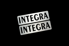 EE-909-2 INTEGRA 銀黒 アクリル2層 ステッカー ホンダ インテグラ DC1 DC2 DC3 DC4 DC5 DB8 DB6 前期 後期 モデリスタ 2枚1セット