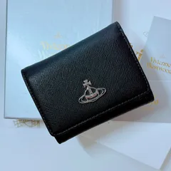 【ショッパー付き】新品 ヴィヴィアン・ウエストウッド　三つ折り財布 ブラック ユニセックス