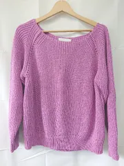 ◇ ⊇ ADAM ET ROPE' アダムエロペ 長袖 ニット セーター サイズF パープル系 レディース E  【1507100006561】