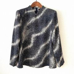 極美品✨SZ Blockprints フラワープリント フリルスタンドカラー 