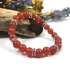 パワーストーン ブレスレット 赤瑪瑙 天然石ブレス （ピンク）レディース 女性  数珠ブレス 開運 プレゼント ギフト [20]