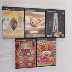 プレイステーション2 まとめ売り5本　おまけカード3枚つき　エヴァグレ　ギルティギアgg 　KOF 　桃鉄12 　フロム　PS2 ソフト RPG