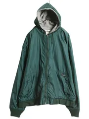 【お得なクーポン配布中!】 90s エルエルビーン ナイロン フード パーカー ジャケット メンズ L 程 オールド LLBean フルジップ 裏 フリース ライナー付き ブルゾン 緑のサムネイル