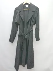 ◇ ◎ rienda リエンダ シック 長袖 ガウン コート サイズS ブラック レディース P  【1308240009456】