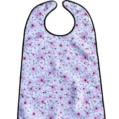 介護用 食事エプロン 花柄 【さくら】