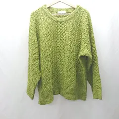 ◇ ⊇ Discoat ディスコート ニット 長袖 セーター サイズF グリーン レディース E  【1410290067901】