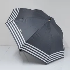 【未使用】アニエスベー 折り畳み傘 日傘 晴雨兼用 ラージ 55cm ストライプ agnes b.(アニエスベー) デニム柄プリント晴雨兼用傘（折り畳み