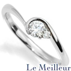ダイヤモンド 0.225ct プラチナ Pt900 リング Dカラー VS-2 EXCELLENT指輪 12号 鑑定書付き 中古 プレラブド 返品OK