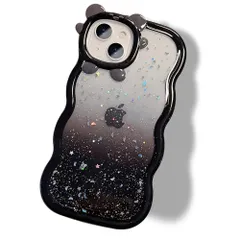 【新着商品】用 ケース Pro クリア 透明 キラキラ かわいい 韓国 可愛い 16 ネコ耳 ウェーブ TPUソフトケース 薄型 傷防止背面 滑り止め iPhone 指紋防止 耐衝撃 おしゃれ スマホケース アイフォン16 Pro MuZiF 用 カバー (i