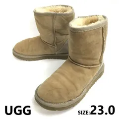 アグ/UGG★ミドル丈/ムートンブーツ【size:US6/JAPAN23.0/ベージュ/beige】Leather/shearling boots/Shoes◆bWB88-43<sale>