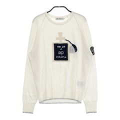 サイズ：M AND PER SE アンパスィ  ウール混ニット セーター  ホワイト系 [240001333322] ゴルフウェア レディース ストスト サイズ：M AND PER SE アンパスィ ウール混ニット セーター