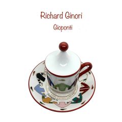 廃盤　希少　イタリア  リチャードジノリ ジオポンティー　デミタス   カップ&ソーサー