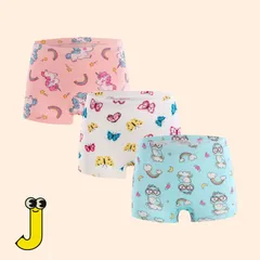 送料無料 Jセット 3枚セット キッズ ボクサーパンツ 女の子 女児 ガールズ 小学生 下着 パンツ ショーツ インナー 肌着 綿 快適 洗濯簡単 春夏秋冬 普段使い フィット 100cm 110cm 120cm 130cm 140cm 150cm