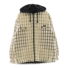 SUPREME (シュプリーム) 23AW ×Dickies Plaid Hooded Zip Up Shirt ディッキーズ ジップアップ フードジャケット アイボリー