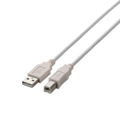 エレコム USBケーブル 【B】 USB2.0 (USB A オス to USB B オス) 3m ホワイト U2C-BN30WH 0